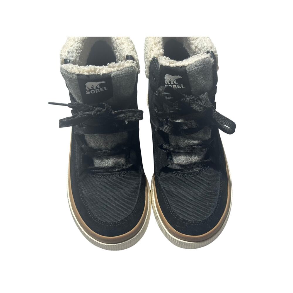 Sorel Out 'N About IV Mid Sneakers Womens 8.5 Black/Sea Salt Waterproof Mid Top - Picture 6 of 15